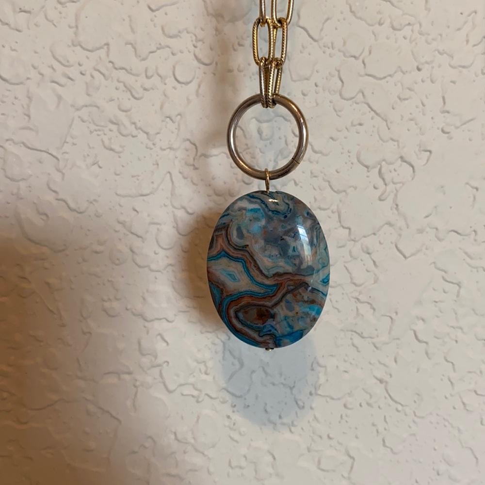 Beautiful gold and turquoise necklace